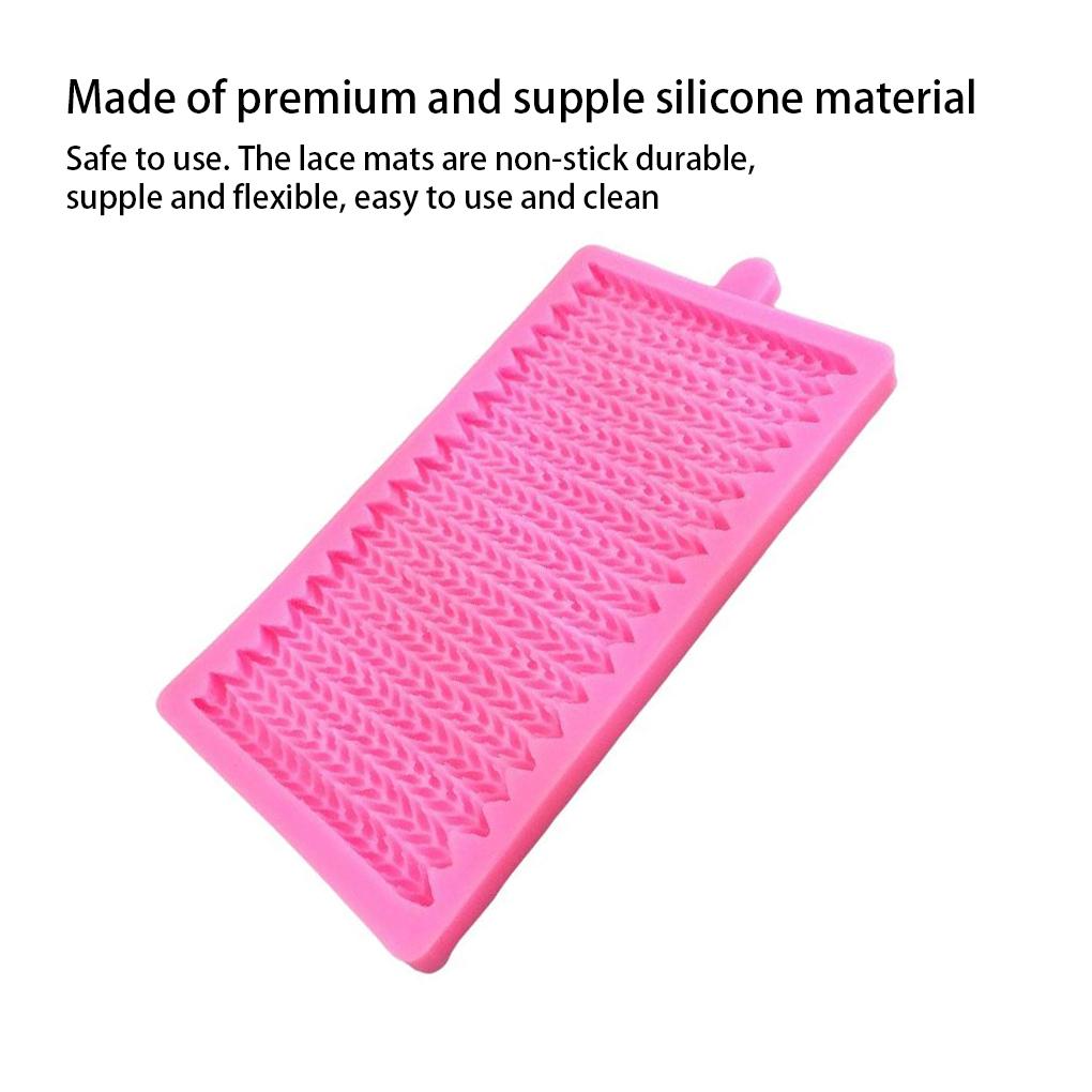 Knitting Cake Tool Silicone Molds Fondant Lace Pattern Baking Moulds Candy Self-Assembly Kitchen Sugar Chocolate Bakeware