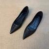 Handgefertigtes Ledermuster Französisches Temperament Flache Schuhe Damen 2025 neu Spitz Einfach Vielseitig Berufsschuhe Täglich