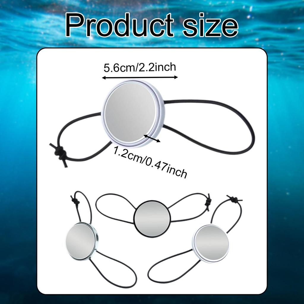 Diving Rearview Mirror Diver Observe Mirror Convex Underwater Equipment for Drifting Outdoor Sports Snorkeling Cave Dive
