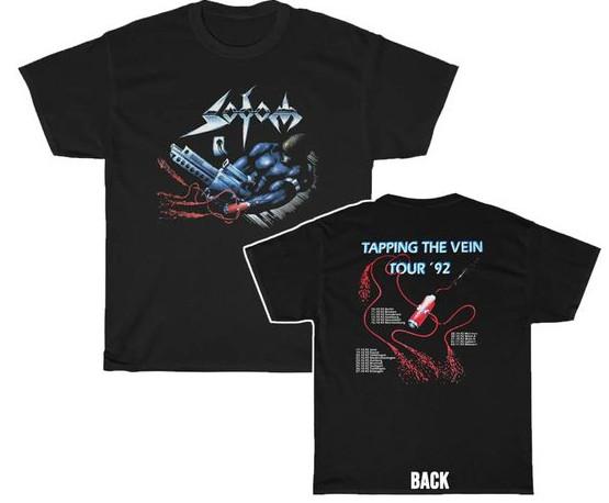 Sodom 1992 Tapping The Vein Европейский Тур Футболка Унисекс Футболка S