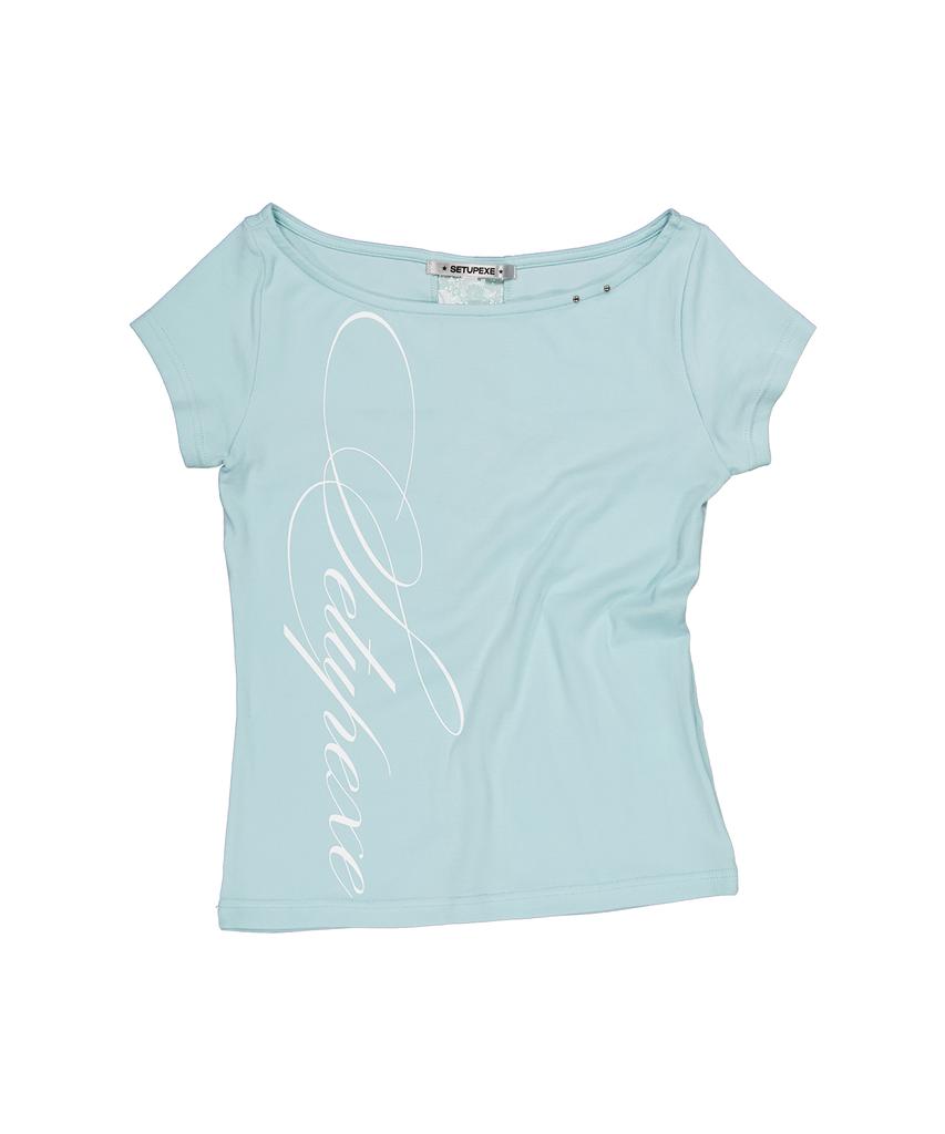 SETUP-EXE Lace Cross T-Shirt / Mint