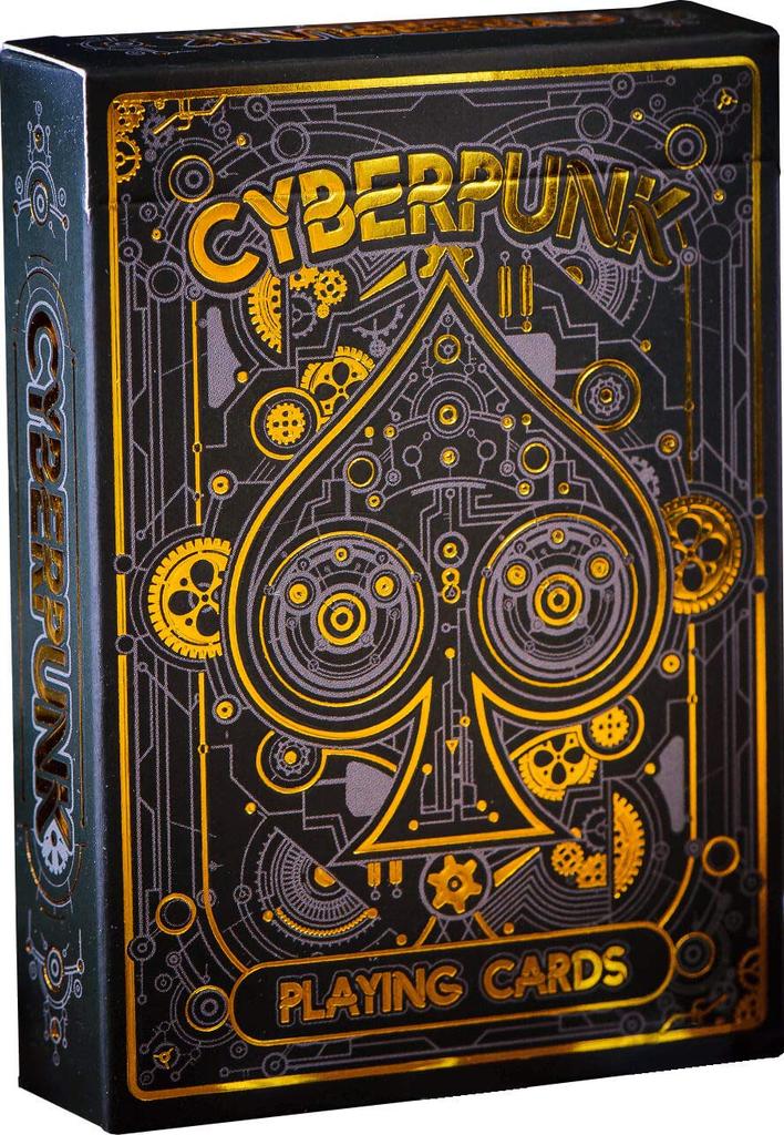 Elephant Playing Cards Cyberpunk Gold Playing Cards Card Distry Deck for Kids Adults Cool Playing Cards with Card Game Poker Cyberpunk Cards & E-Book