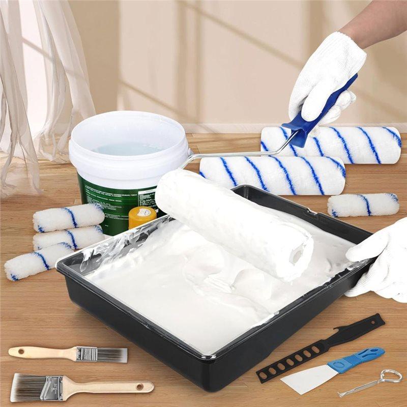 ABYN-Paint Roller Kit With Extension Pole, For Professional Painting,House Paint Roller, Paint Brushes Set