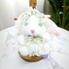 Princess Pearl Dress Plush Rabbit Keychain Cartoon Drooping Ear Rabbit Pendant  Backpack Decor