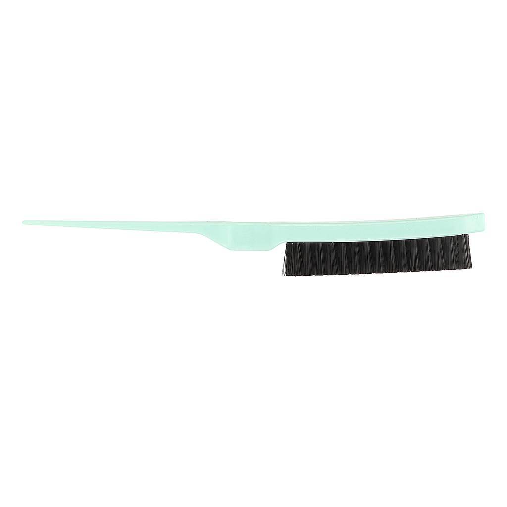 Hair Teasing Brush Men Women Salon Nylon Hair Rat Tail Teasing Brush for Back Combing Styling Tool Green