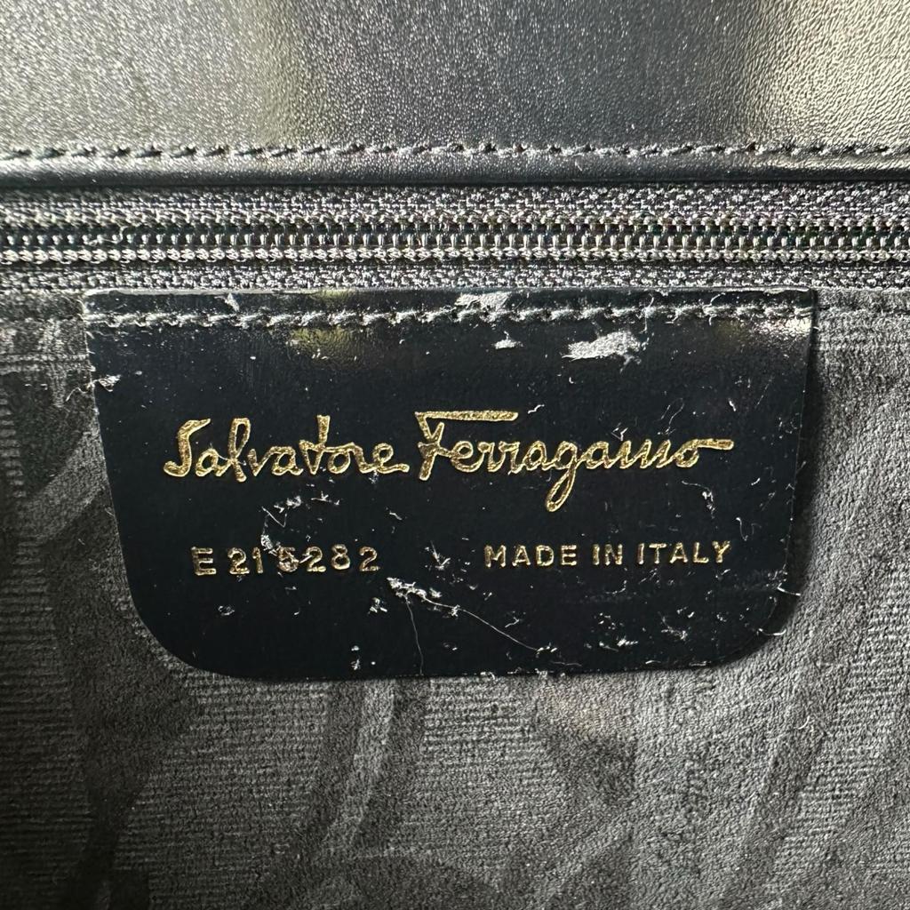 Salvatore Ferragamo Handbag black Women 2wayShoulder Bag used