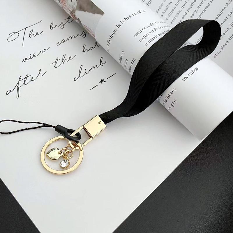 Women's Solid Color Phone Case Lanyard & Universal Wrist Strap Key USB Earphone Bag