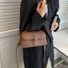 Pu Leather Vintage Underarm Handbag Square Fashion Shoulder Bag  Mobile Phone