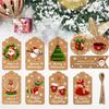 50pcs DIY Wrapping Supplies Xmas Decoration Christmas Labels Gift Wrapping Kraft Tag Hang Tags