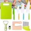 Ensiven Kid Safe Kitchen Set,Children-Safe Kitchen Set,Ensiven Kitchen Set,Montessori Kitchen Tools for Toddlers,Kid Safe Set for Real Cooking