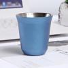 Summer  Simple Flat Bottom Cup Stainless Steel Double-Layer Inner Tank Capsule Coffee Cup High-Grade Solid Color Water Cup