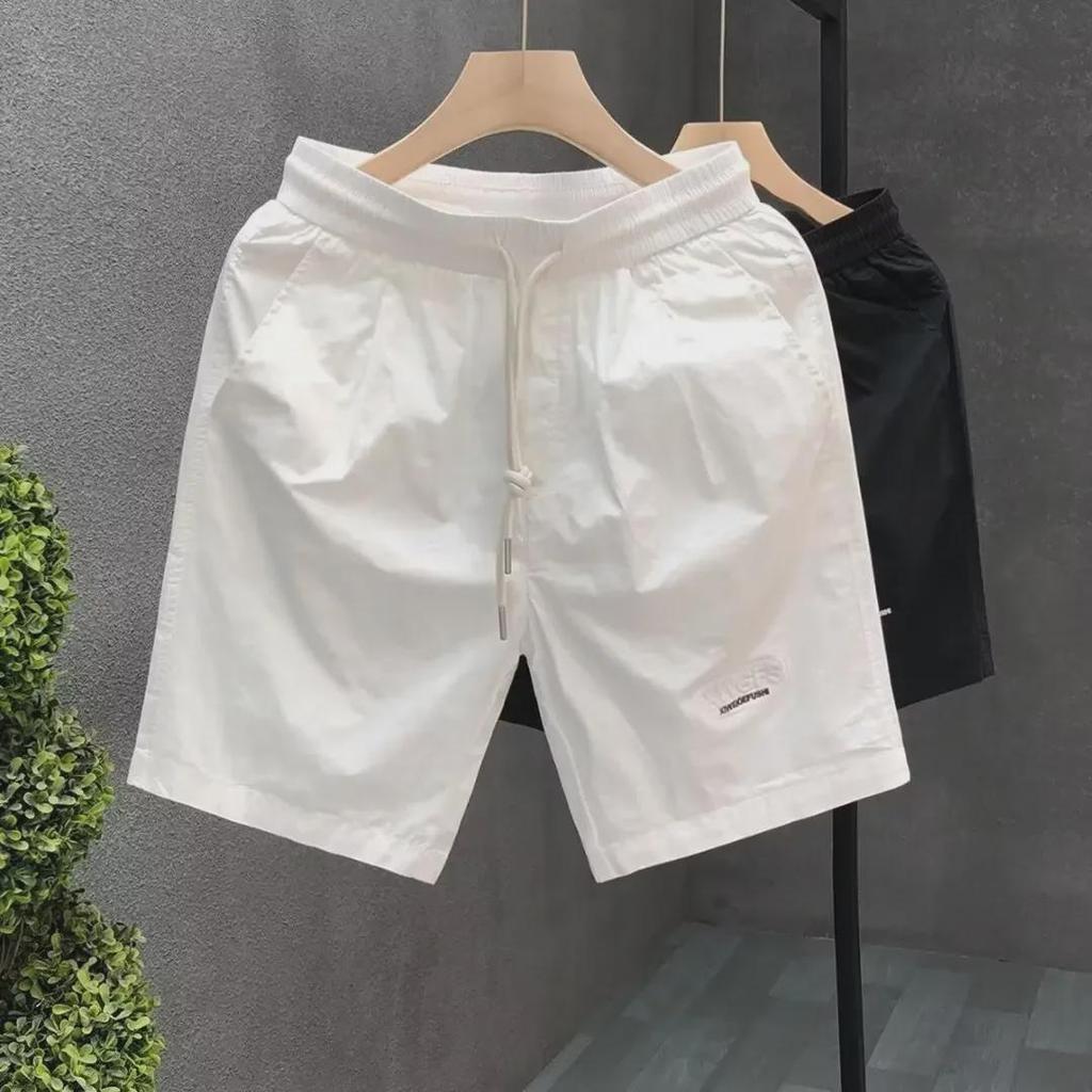 Men's Breathable Washed Cotton Summer Shorts - Loose, Straight, Versatile for Beach