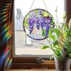 Yousheng Ornement Suspendu Vitrail Panneau Suncatcher Coloré en Acrylique avec Chaîne et Ventouse pour Maison Jardin