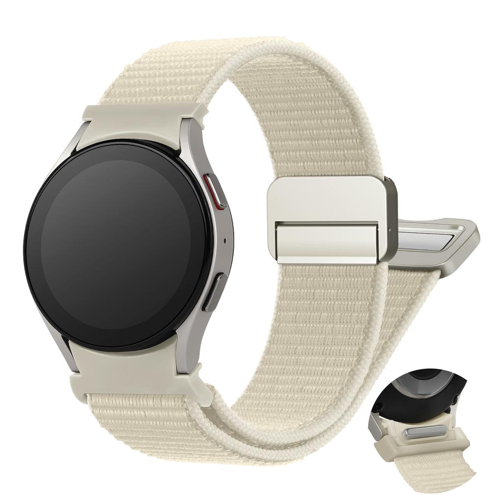 No gaps Band For Samsung Galaxy Watch 7 FE 6 4 Classic 5 pro 44mm 40mm 47mm 43mm 45 Magnetic nylon bracelet Galaxy Watch 7 Strap