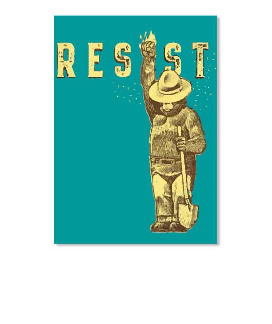 Smokey The Bear Resist Sticker T-Shirt XL