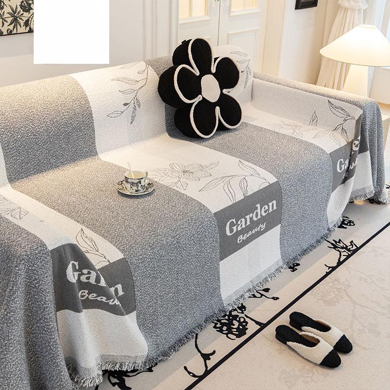 Chenille Sofa Cover Towel All-Inclusive Universal Anti-Scratching Four Seasons Universal Simple Sofa Cushion Cover Non-Slip Cover Blanket