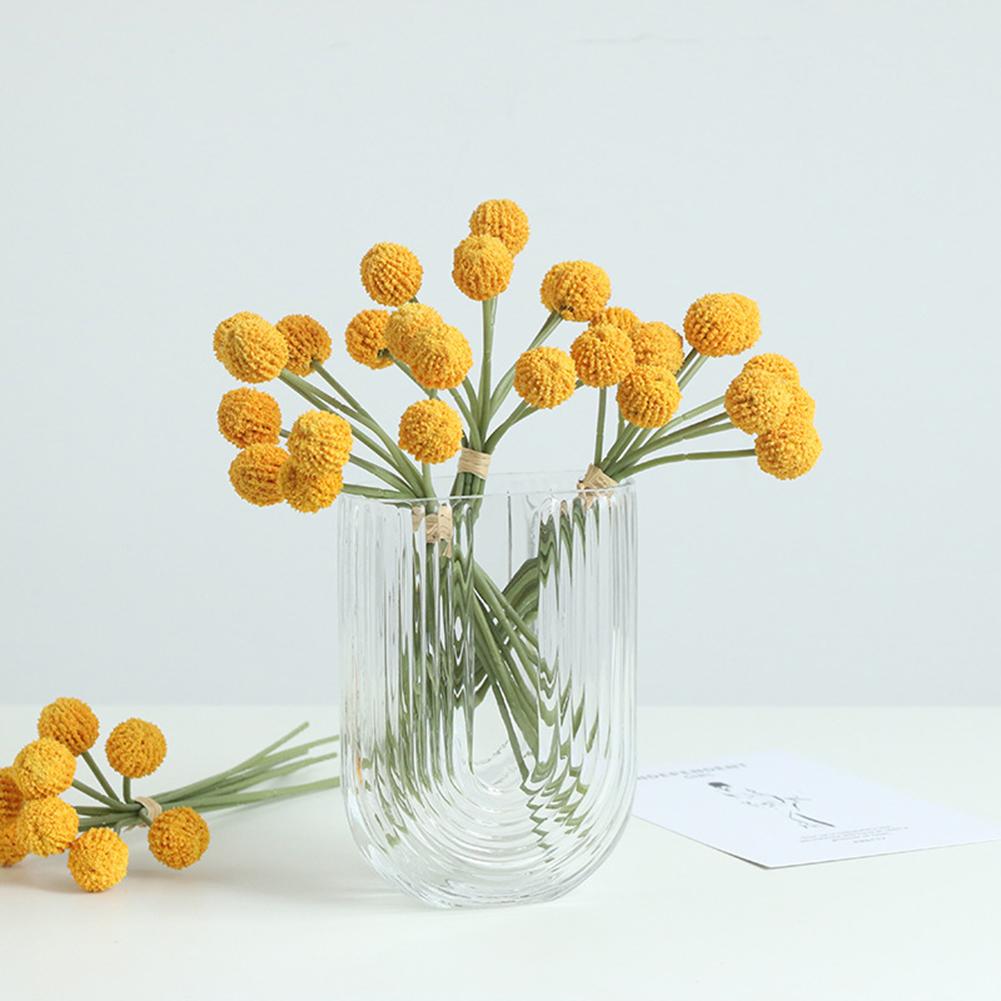 1 Bund Künstliche Kugel-Chrysanthemen, 9-köpfige Einfarbige Simulierte Blumen Mehrfarbig Optional, Heim-Innen-Dekorationen mit Kunstpflanzen