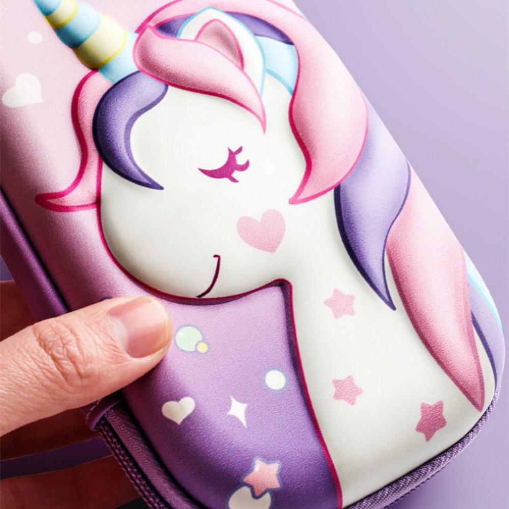 3D EVA unicorn cute pencil case cartoon stationery box girls Color pencil box student pen case school supplies gifts ipad case