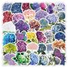 60 Kreative Hortensia B-stil Graffiti Klistermærker - Vandtæt Dekoration til Telefon, Dagbog, Skrivebord