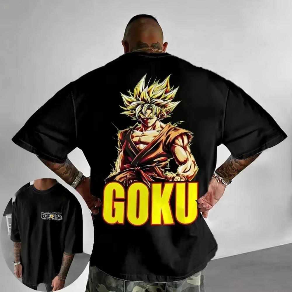 Dragon Ball Trendy Hot Items Anime Co Branded Printed Cotton Tshirt 2026 Summer New Edition Harajuku Large Loose Casual Top