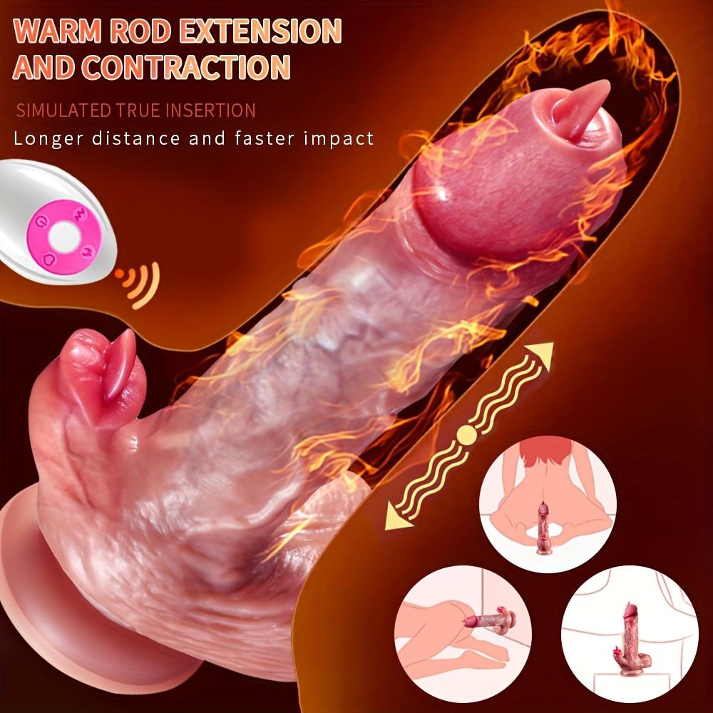Realistický vibrační masturbátor s vibračním dildem pro ženy bezdrátový dálkový ovladač Vyhřívání vaginální masážní tyčinkou G bodová stimulace Sexuální hračky