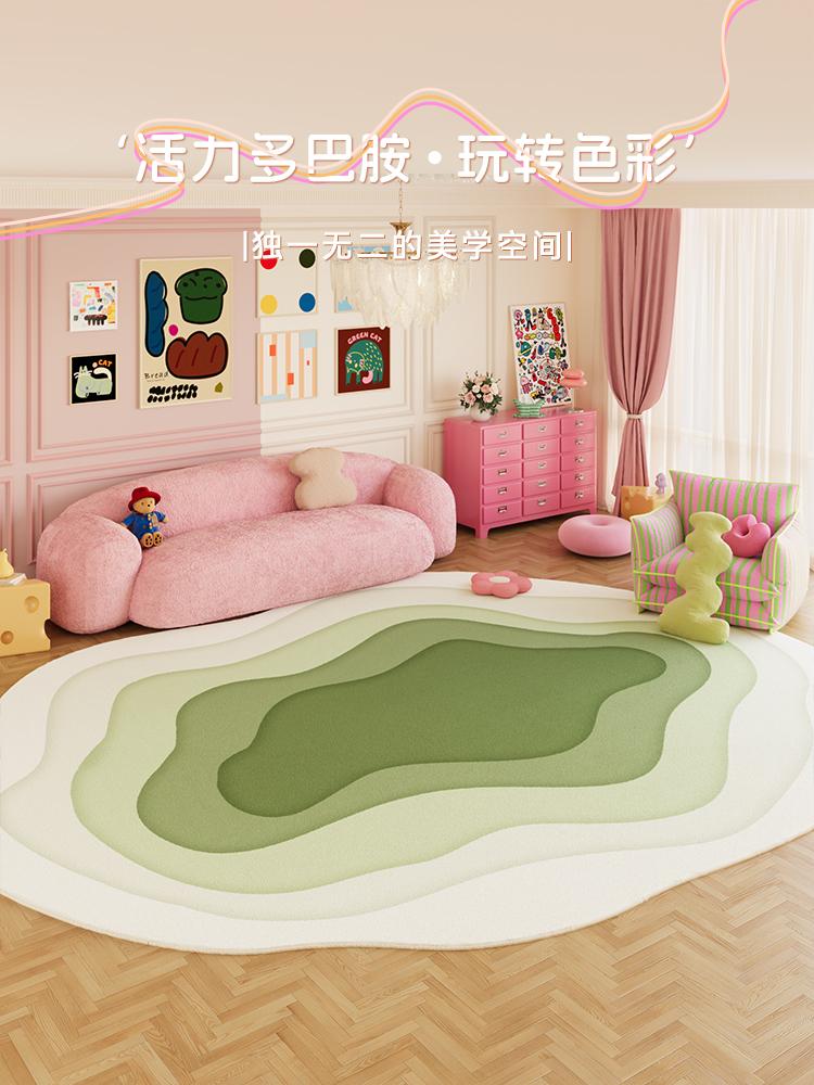 Dopamine Color Bedroom Decor Pink Carpet Large Area Carpets for Living Room Fluffy Soft Children's Mat Thick Plush Cloakroom Rug