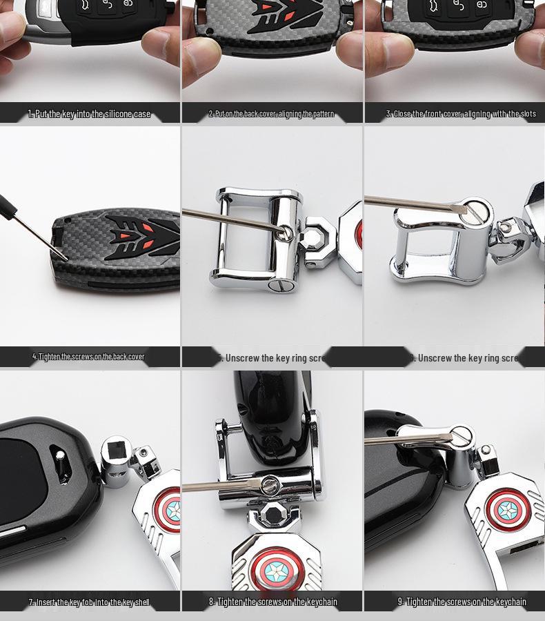 Volkswagen Key Case: Stylish Design with Buckle & Personalized Decoration