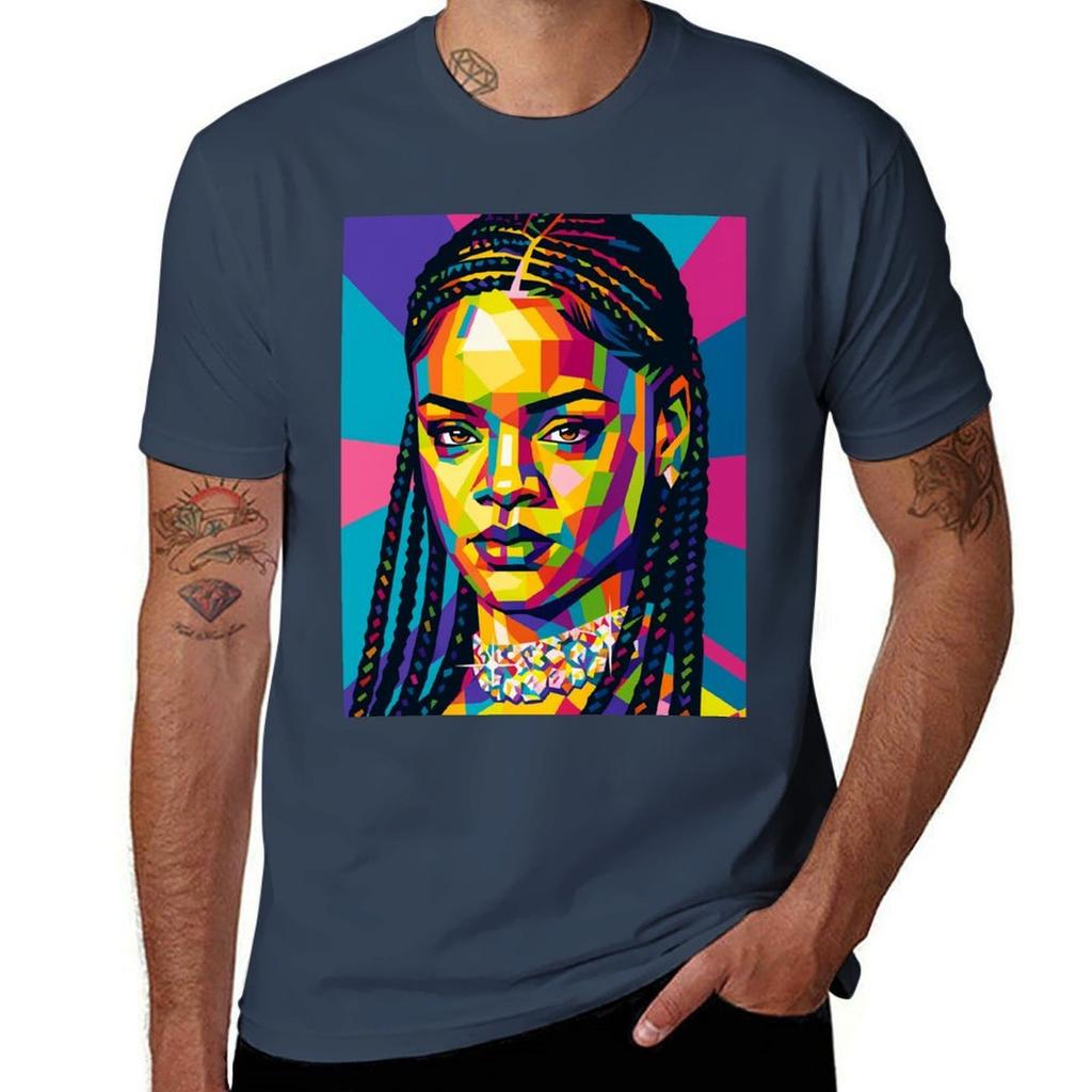 Rihanna Pop Art Tshirt Plus Size Loose Fit Tshirt