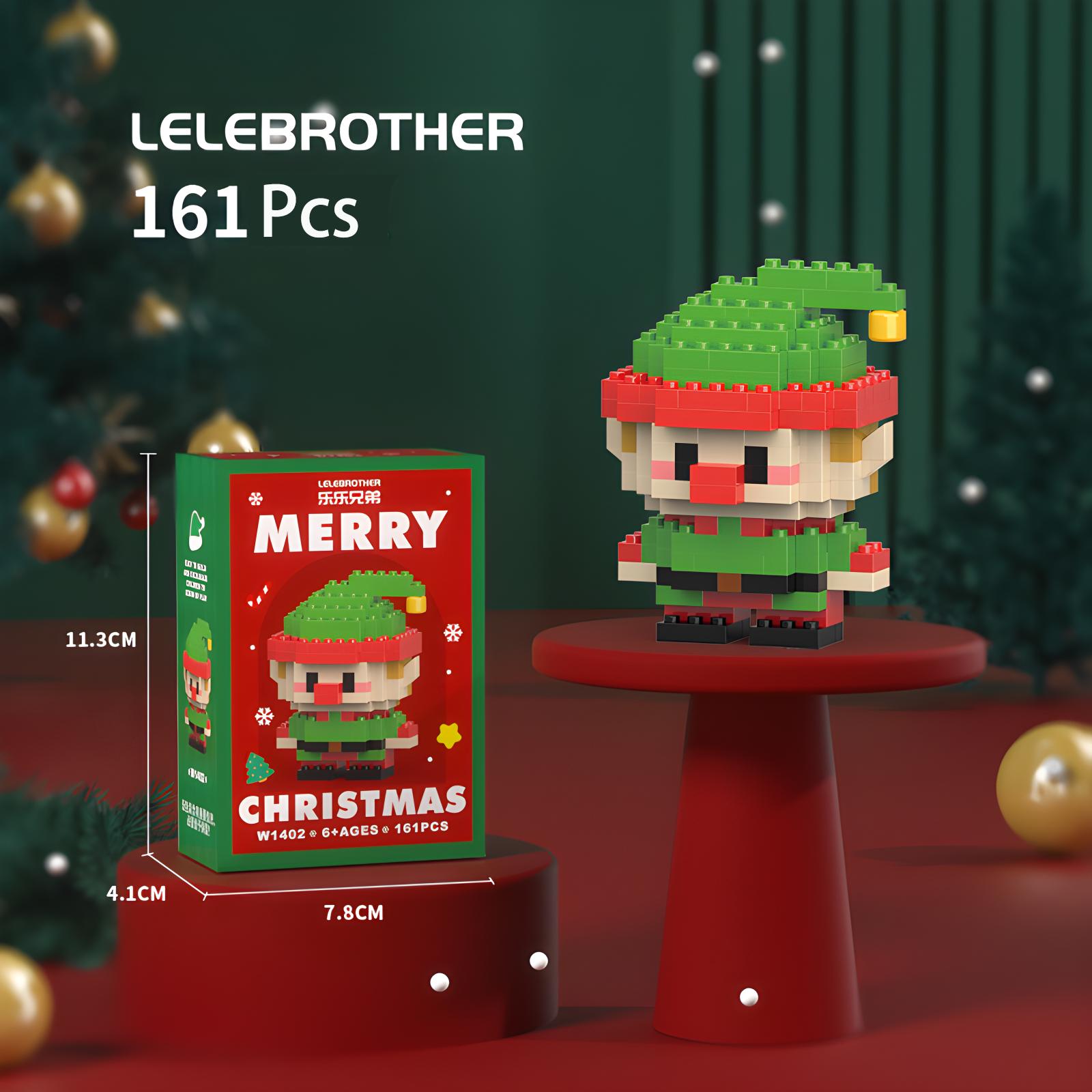 

Non-Toxic Christmas Gifts Micro Building Block Series Santa Claus Reindeer Puzzle Assembling Bricks Table Decoration Toys Children Kids No Box