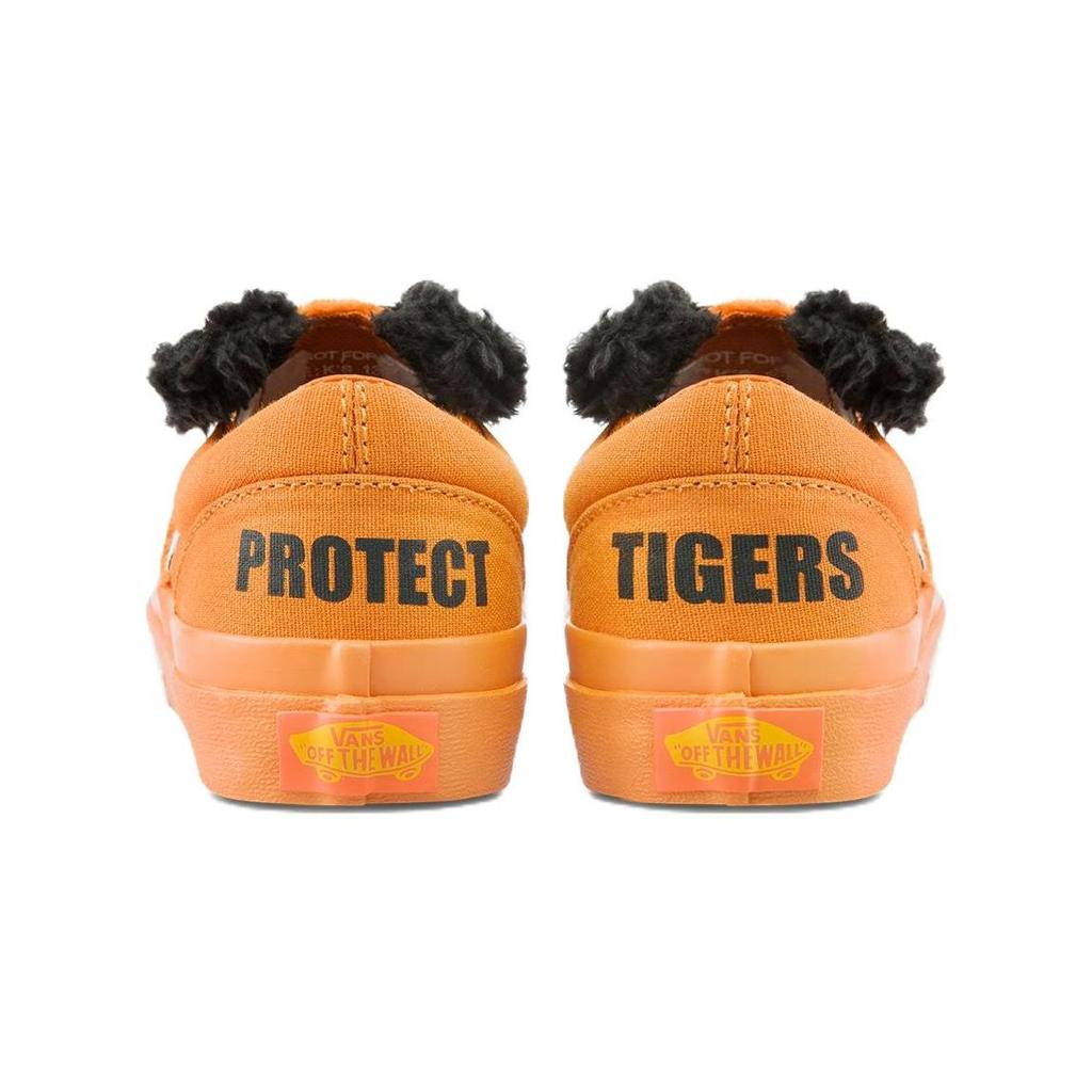 Vans Discovery Channel X Classic Slip-On Toddler Project Cat Baby Sneakers Orange VN0A5KRR9FA