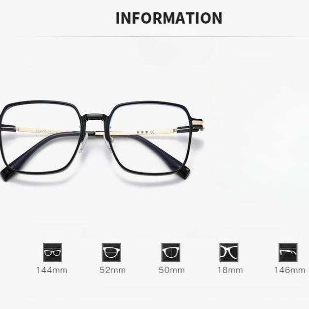Oversized Trendy Anti Blue Light Myopia Glasses Women High-definition Optical Eyeglasses