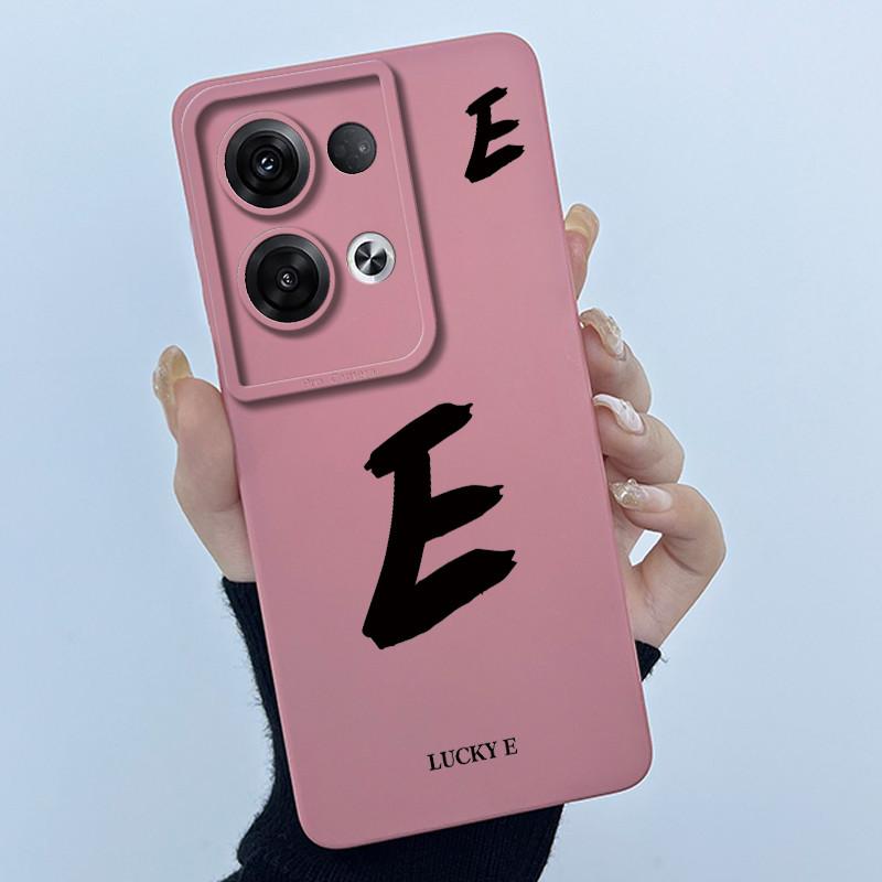 For OPPO Reno 8 Pro 5G Reno8 Reno8 Pro Plus Shockproof Phone Case Lucky Initial Letter Casing Silicone Soft Matte Back Cover