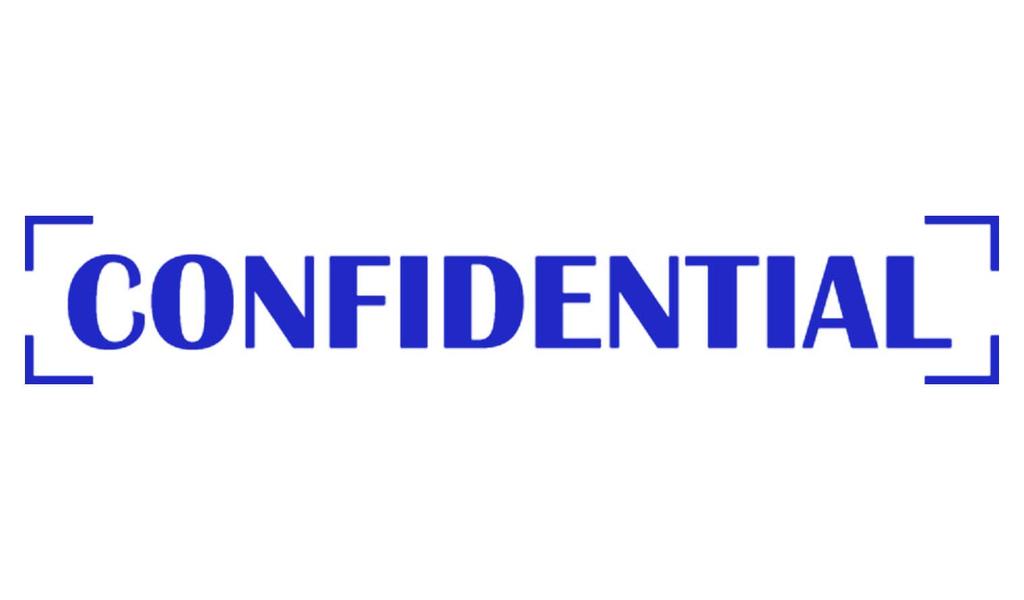Printtoo Confidential Self Inking Rubber Stamp Pre-Inked Office Stamp- Home Office Business Stationery, Black- 42 x 9
