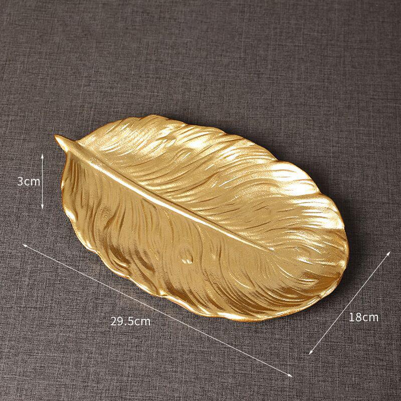 Leaf Shaped Fruit Plate Decorative Snack Tray Artistic Storage Tray for Living Room Event Parties and Daily Use