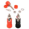 10pcs/lot 4mm Banana Socket Nickel Plated Binding Post Nut Banana Plug Jack Connector Red + Black