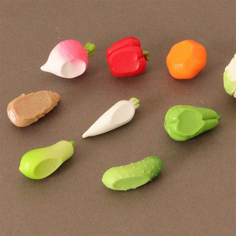 Dollhouse Simulation Vegetable Basket Set Dollhouse Decoration Mini Play Toys Kitchen Life Scene Model Accessories Props