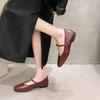 Fashion Mary Jane Shoes Female High Quality Leather Buckle Ballet Shoes for Women Square Toe Flat Cowhide Ladies Single Shoes 2025