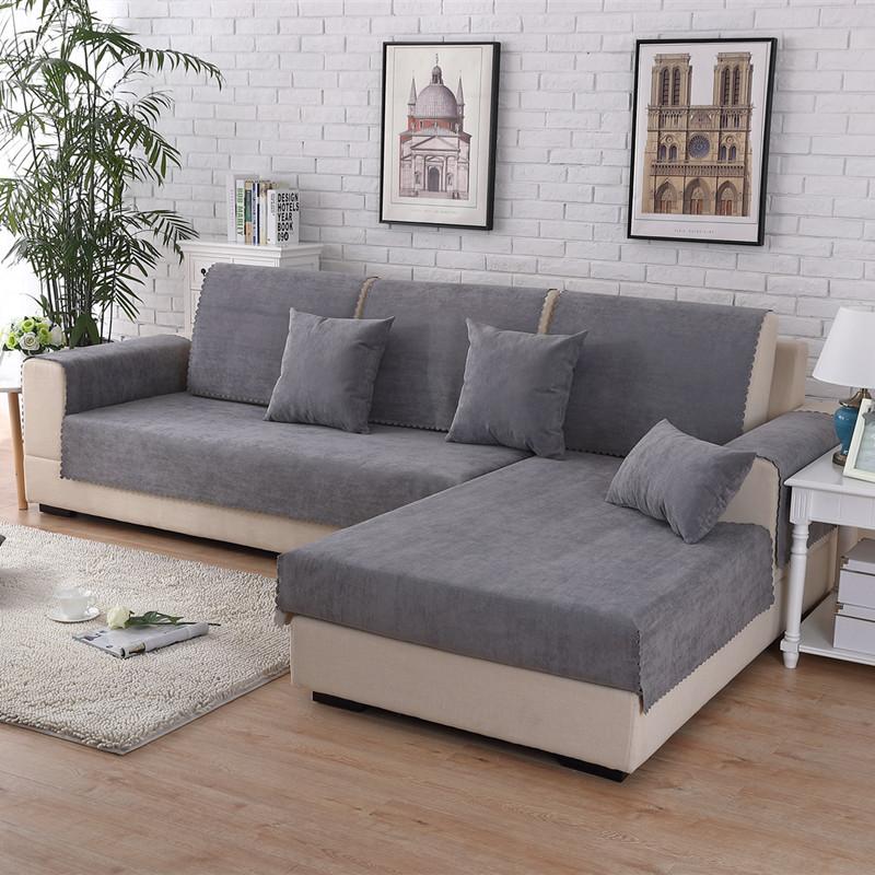 Uniwersalny Wodoodporny Pokrowiec na Sofę, Mata do Przewijania Zwierząt, Nowoczesny Nordycki, Jednolity Kolor, Antypoślizgowy, Pokrowce Ochronne na Sofę,