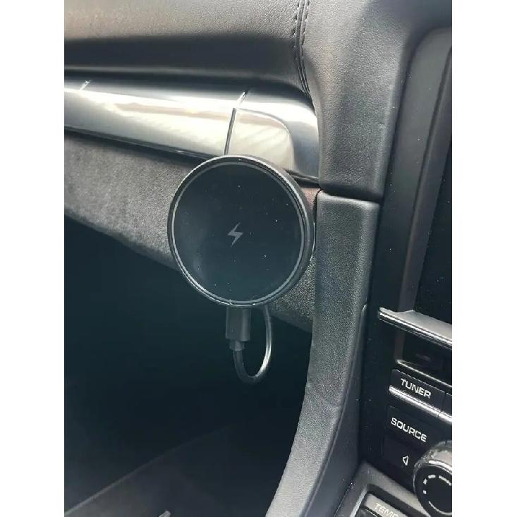 

For Mag Safe Phone Mount Holder Charg-er For Porsche 991 / 981 / 718 911 Cayman Boxster LHD or RHD For RHD Model
