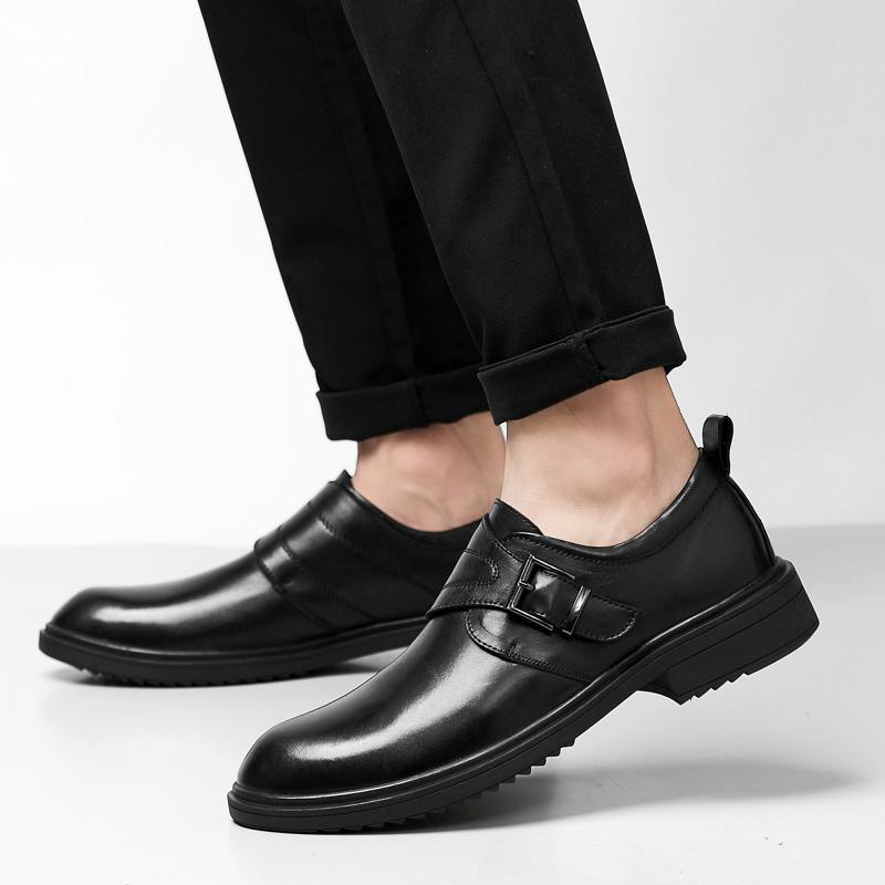 Italian Men Formal Shoes Luxury Brand Business Shoes Genuine Leather Comfortable Casual Shoes Fashion Wedding Dress Men's Shoes