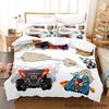 Colour Cartoon Monster Trucks DS Bedding Set Single Twin Full Queen King Size Bed Set Adult Kid Bedroom Duvetcover Sets Anime