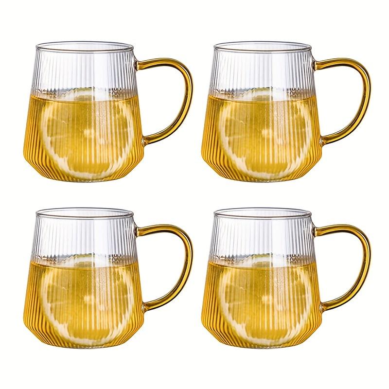 12,3 oz průhledné sklo s rukojetí Žáruvzdorný šálek na kávu Retro Smoothie šálek Velmi vhodný pro víno Chlazené pivo Káva Whisky Koktejly atd.. so