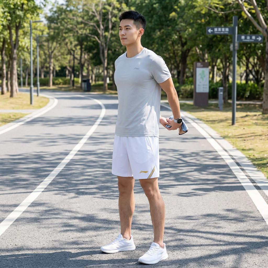 Li-Ning Badminton Series Color Block Mid-Rise Breathable Versatile Five-Point Sports Shorts Unisex Shorts AAPV041-2