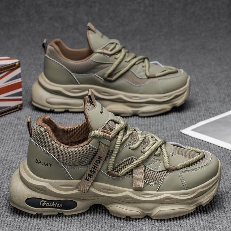 Autumn men's shoes Guochao retro niche thick-soled men's trend versatile casual running sports shoes