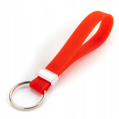 Red Silicone Keychain Car Key Lanyard