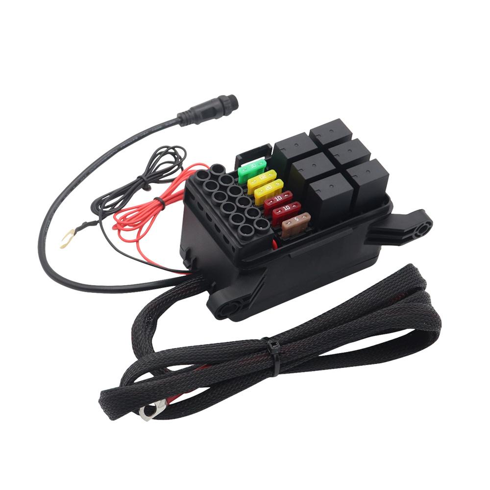 6 Gang Switch Panel Circuit Breaker Control Relay Kit for Car Truck UTV 12V-24V