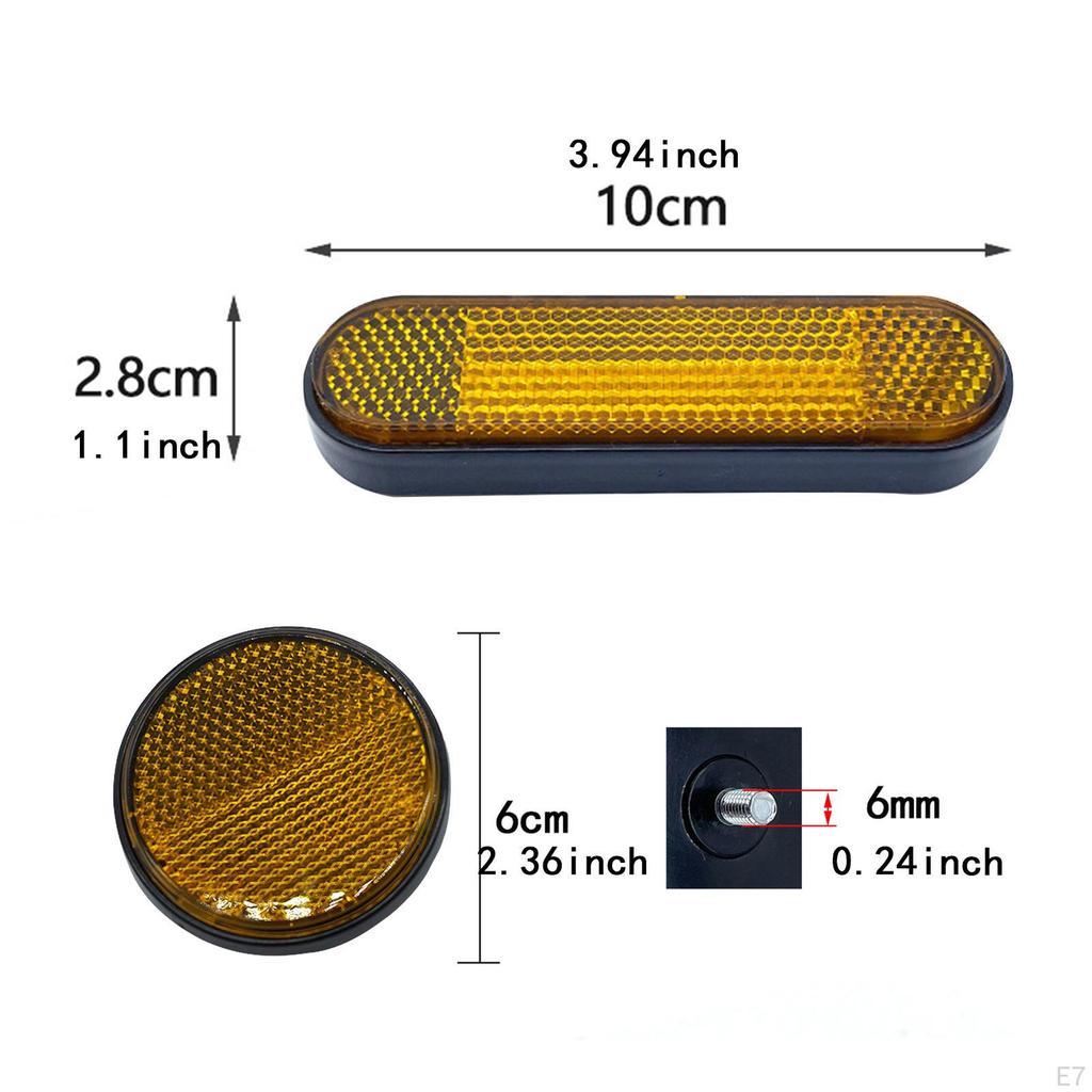 4 Pieces Reflector Light Reflective Strip Replacement Part for Trailer Bike Car
