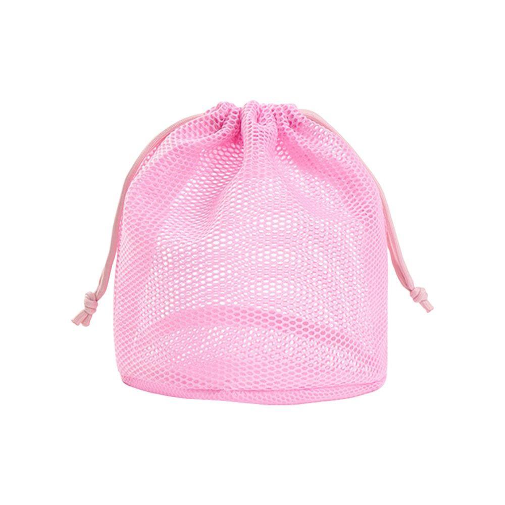 New Dopamine Color Cosmetic Bag Mesh Drawstring Storage Bag Breathable Large Capacity Lazy Toiletries Bag