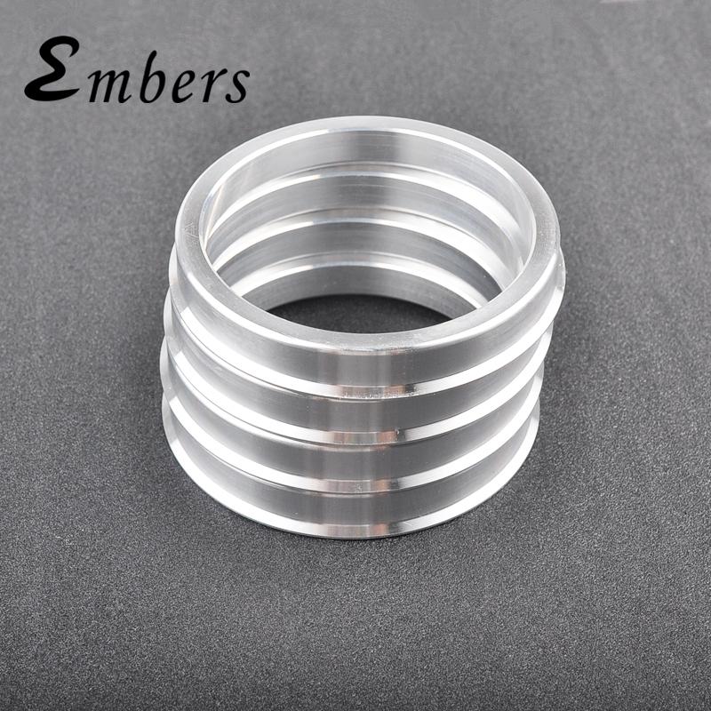 Сплав алюминия 4 шт. Центральное кольцо ступицы колеса Автомобильное колесо Диаметр ступицы 67.1-54.1,67.1-56.1,67.1-57.1,67.1-60.1,67.1-65.1,67.1-66.6 67.10-65.10