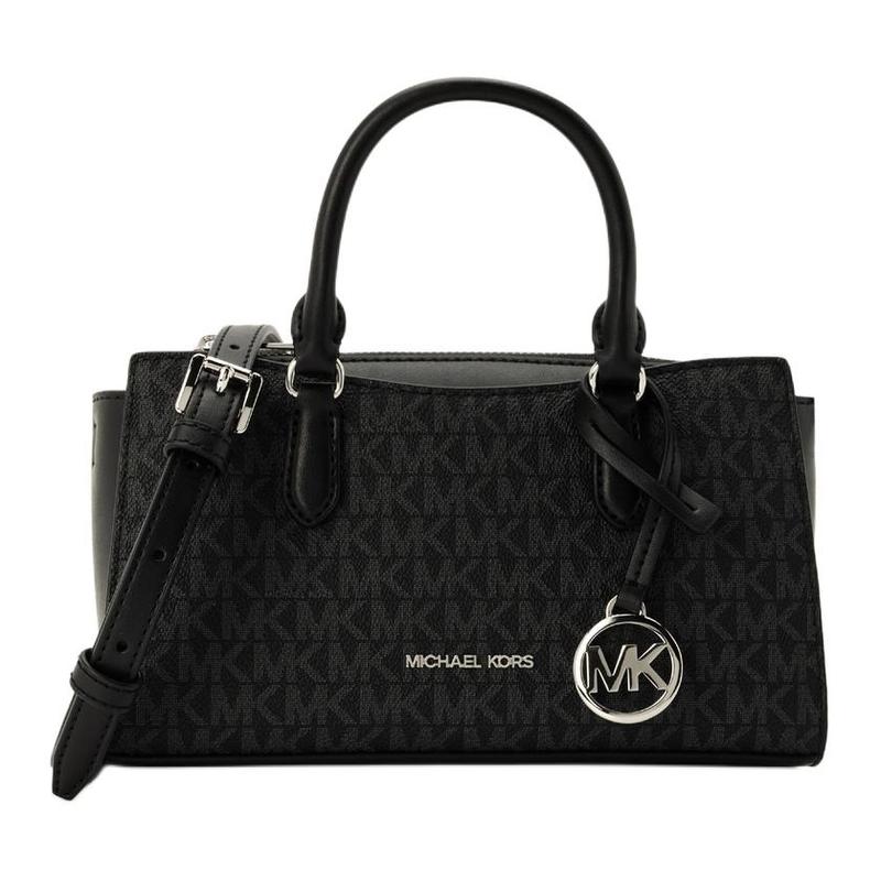 MICHAEL KORS ARDEN ARDEN logo print coated canvas shoulder crossbody tote small women s black чёрный